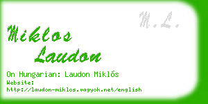 miklos laudon business card